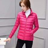 LOVEMI - Lovemi - Women's stand-up collar slim light down jacket