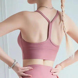 Chic High-Performance Sports Bra-Pink-5