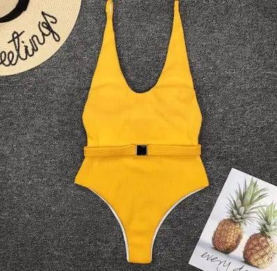 Maillot De Bain Une Nunzia-Yellow-4