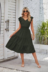 Chic Fall Navy Dress for Every Occasion-Dark Green-2