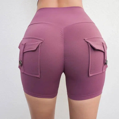 Peach Butt Fitness Shorts Women's Exercise Three-Quarter-6