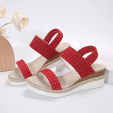 Peep-Toe Wedge Sandals-Red-9