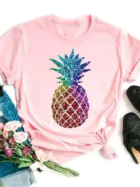 Pineapple Printed Summer Top-bt7966-f-1