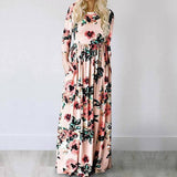 Pink Floral Boho Maxi Dress - Summer 2022 Beach Party Wear-1