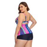 Plus-Size Tropical Tankini Swimwear Set for Women-8