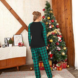 Printed Autumn Winter Christmas Set Parent-child Home Wear-4