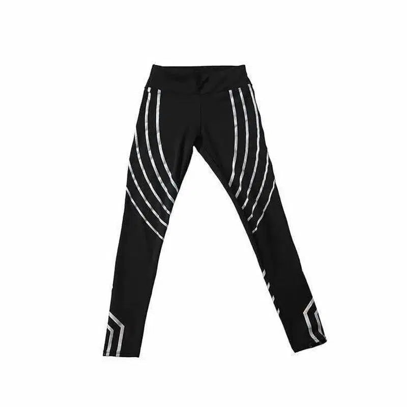 LOVEMI - Lovemi - Printed Laser High Waist Skinny Sports Yoga