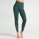 Seamless knit yoga pants-Green-3