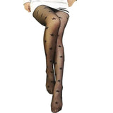 Slim Slimming 40D Jacquard Lace Stockings-Black-3