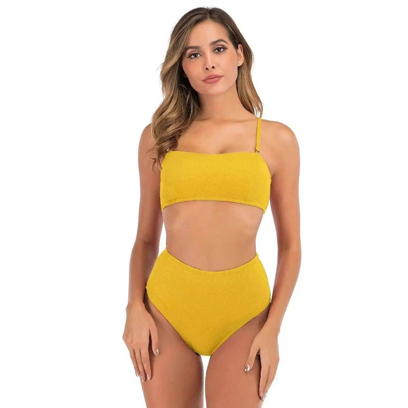 Split Swimsuit Women Bikini European And American High-Yellow-1