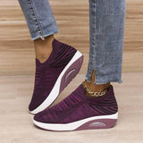 Stripe Design Mesh Shoes Fashion Slip On Air Cushion Shoes-2