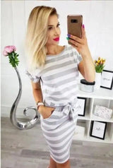 Striped Dress-gray-23