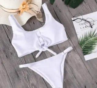 The Europe And The United States Swimsuit Bikini-White-5