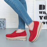 Thick-soled Flat Shoes Anti-slip Suede Height Increasing Shoes For Women-6