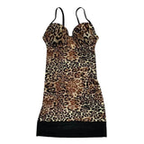 Tight Suspender Dress For Shapewear Slimming Bottoming Skirt-Leopard-11