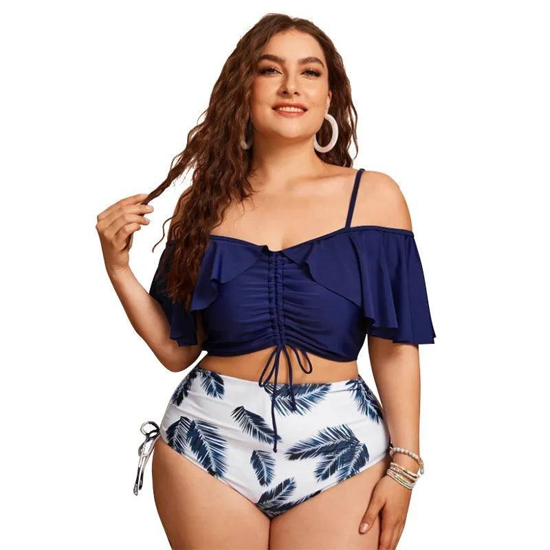 Trendy Plus-Size High-Waisted Bikinis Online-4