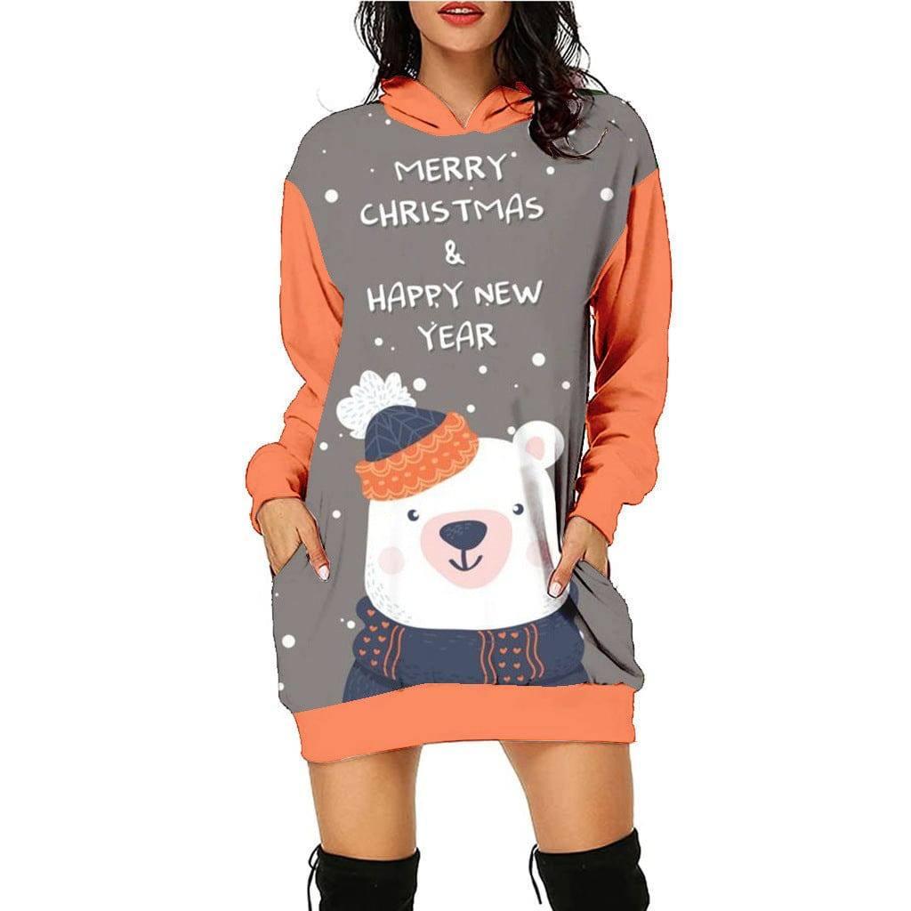 Women's Fashion Casual Printing Christmas Holiday Party-9