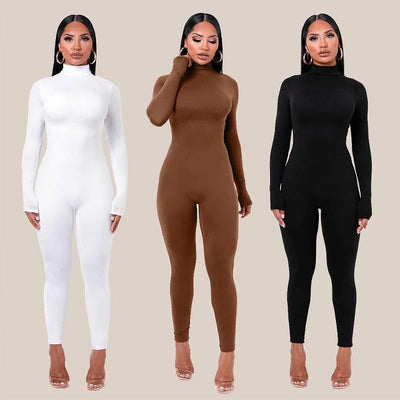 Women's Solid Color Yoga Jumpsuit-6