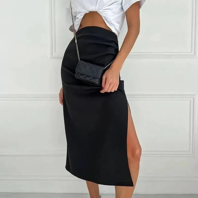 Women's Temperament High Waist Slim Fit Suit Skirt-1