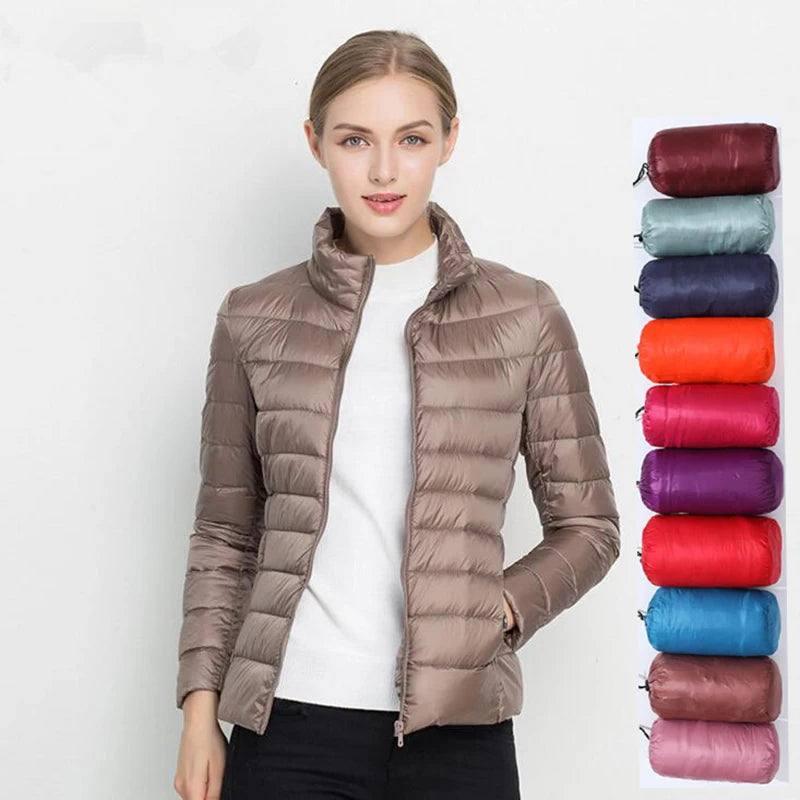 Women Spring Jacket Fashion Short Ultra Lightweight Packable-1