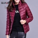 Lightweight Women's Quilted Jacket-Winered-19