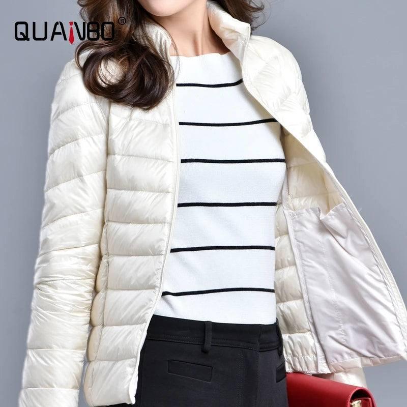 Lightweight Women's Quilted Jacket-White-20