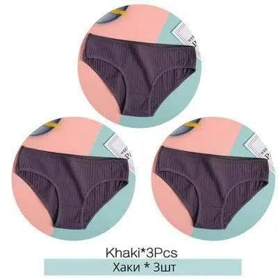 Women Underpants Solid Girls Briefs Sexy Female Lingerie-K-8