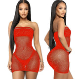 Wrapped Chest Hot Diamond Hot Selling Sexy Lingerie Point-Red-4