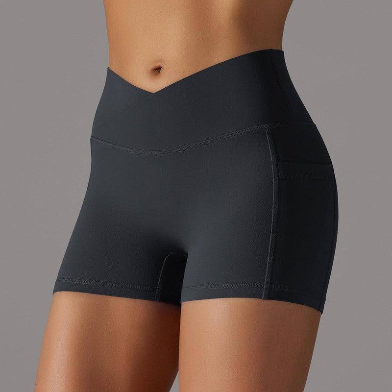 Yoga Shorts With Phone Pocket Design Fitness Sports Pants-3