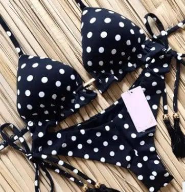 Printed strap bikini-S-4