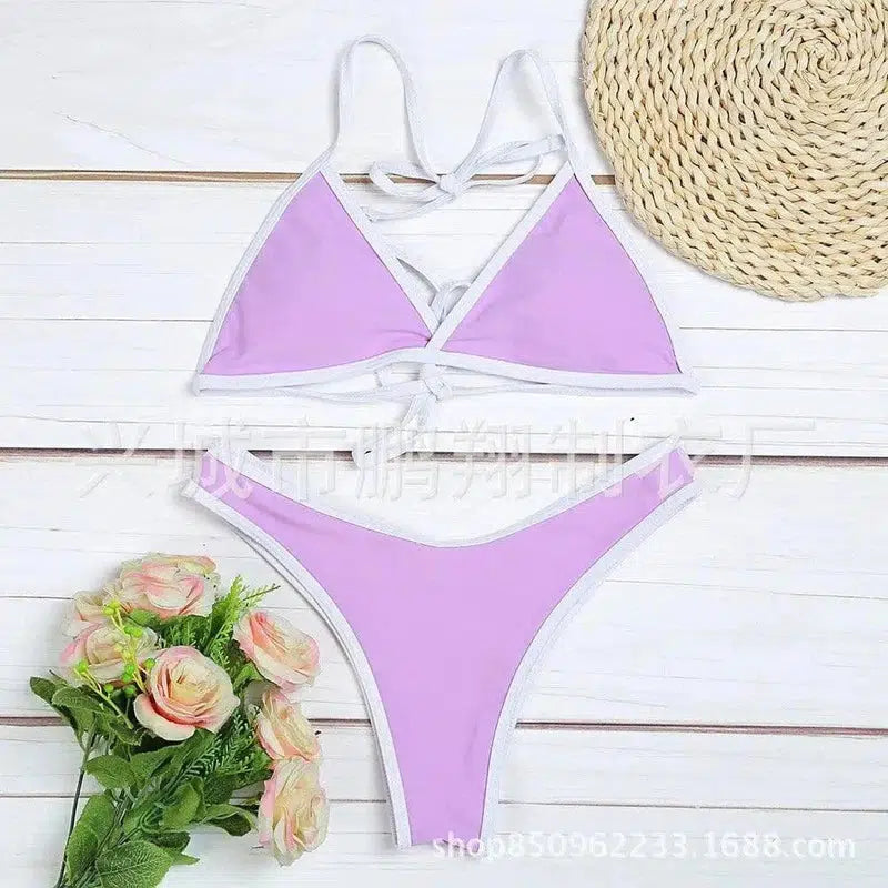 Trendy Affordable Swimwear - Two-Piece Bikini-lightpink-4